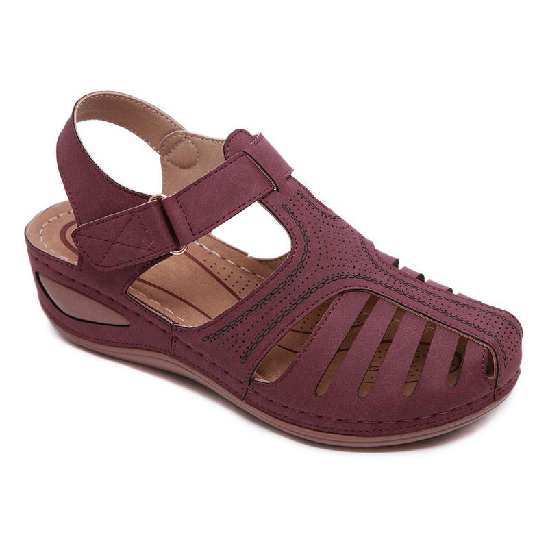Airfleek Arch Support Wide Toe Box Closed Toe Sandals