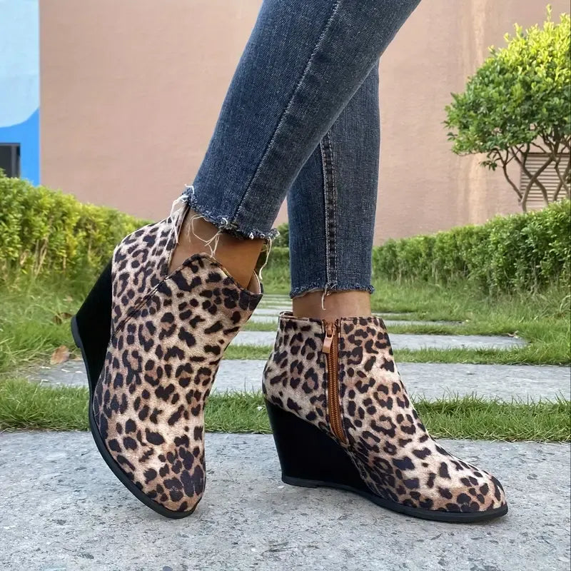 Ultrahigh Heel Womens Wedge Ankle Boots