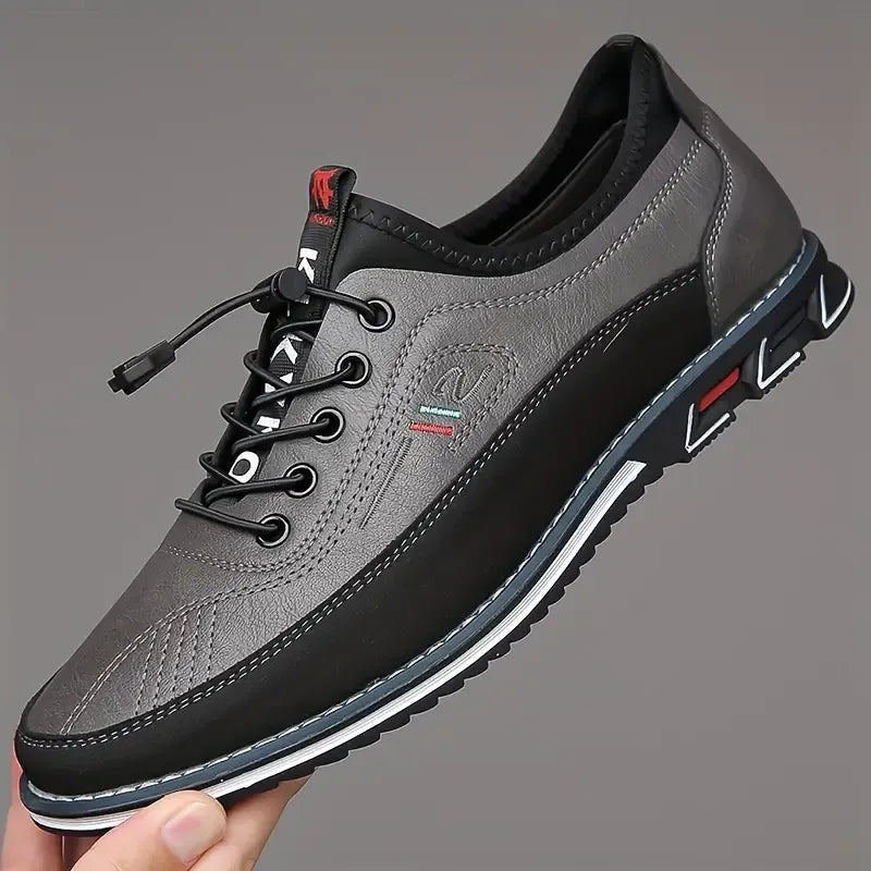 Men's Casual Shoes With Microfiber Leather Uppers