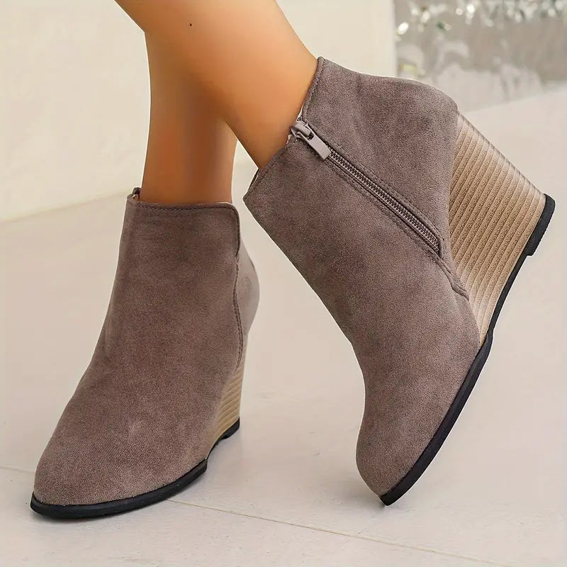 Ultrahigh Heel Womens Wedge Ankle Boots