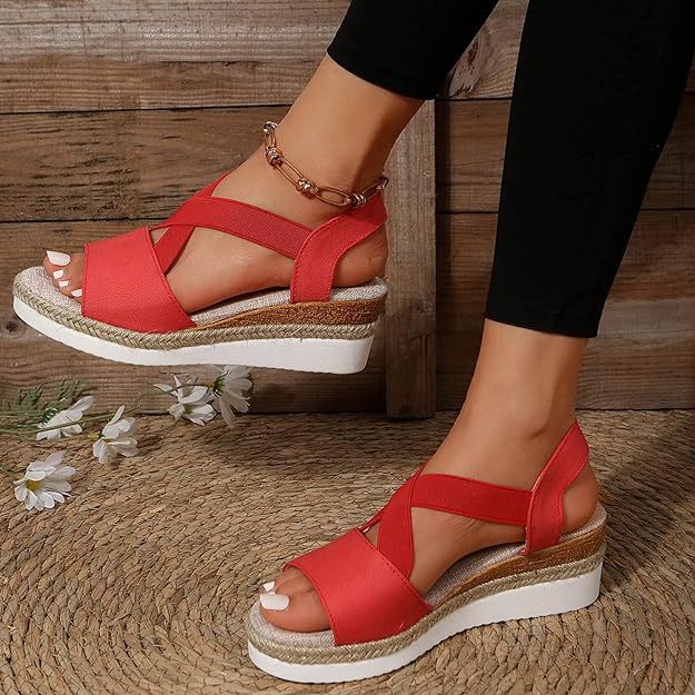 🔥Last Day 70% OFF -Women's Chunky Platform Classic Flat Bottom Slope Heel Sandals