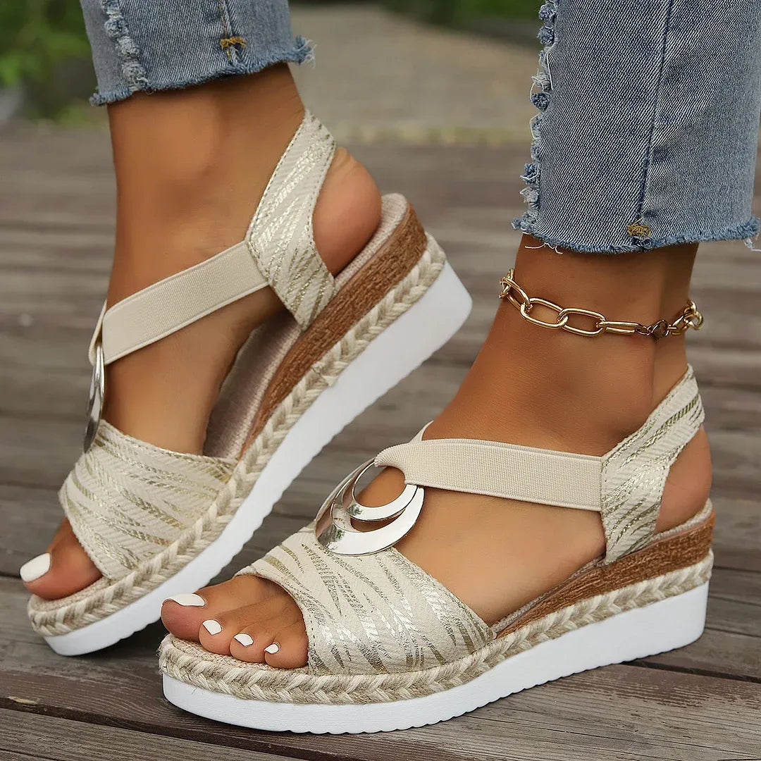 🔥LAST DAY 50% OFF - WOMEN'S LEATHER PLATFORM WEDGE ORTHOPEDIC SANDALS