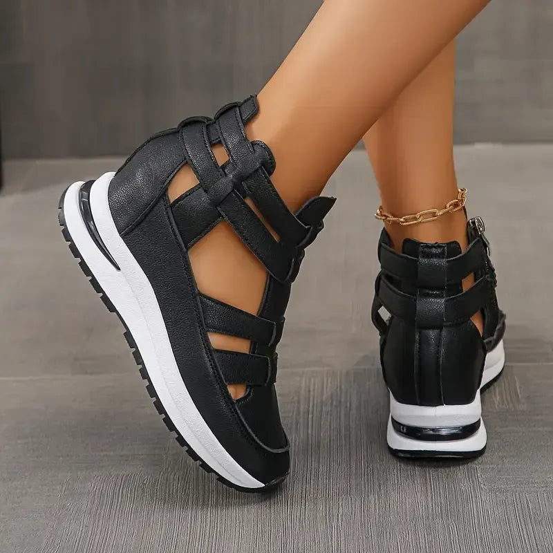 🔥Last Day 60% OFF - Side Zipper Comfortable Lightweight Wedge Sandals