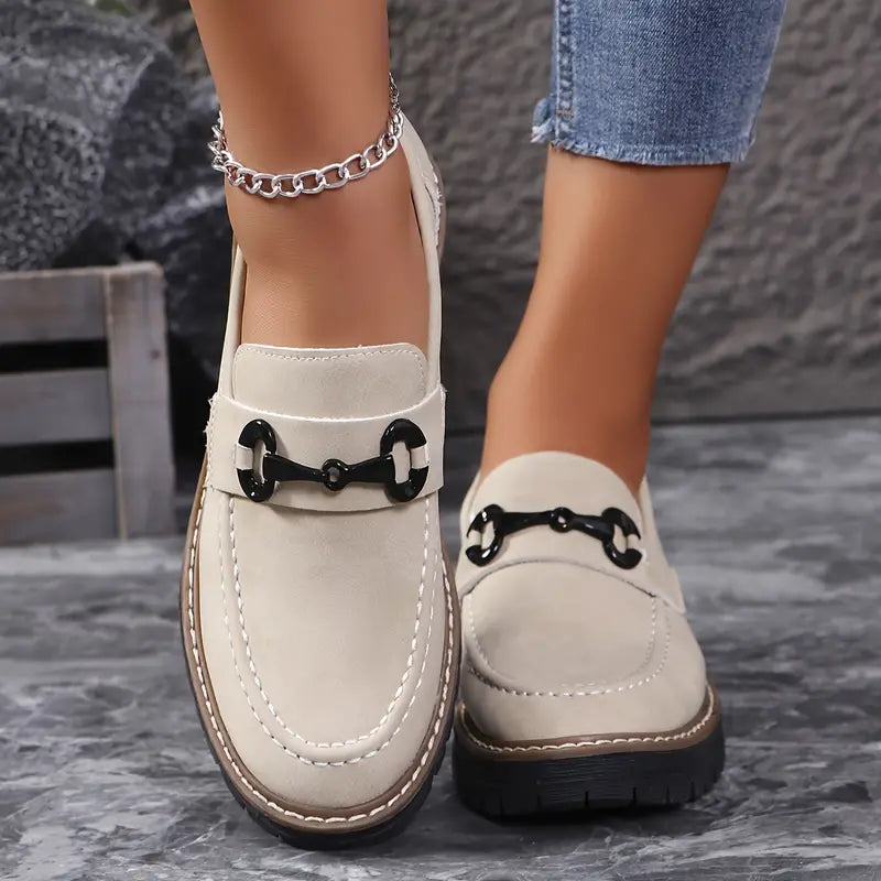 Stylish Comfort Loafers - Soft, Breathable, Round-Toe Design