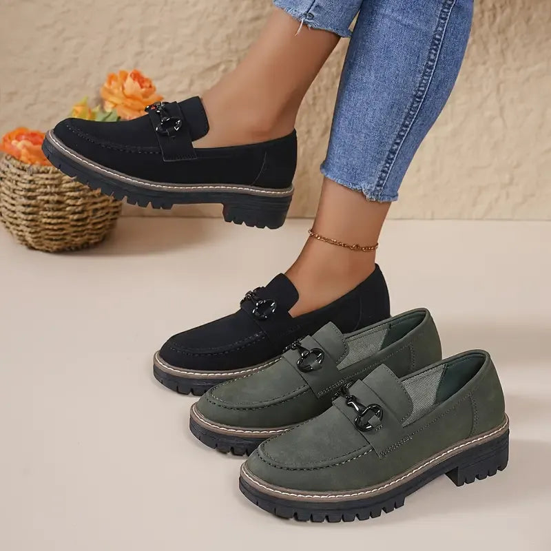 Stylish Comfort Loafers - Soft, Breathable, Round-Toe Design