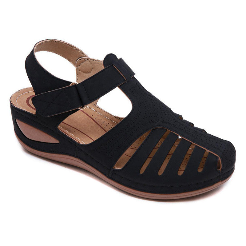 Airfleek Arch Support Wide Toe Box Closed Toe Sandals