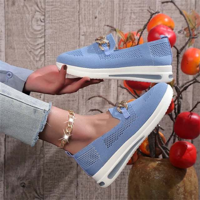🔥Last Day 70% OFF -Women's Woven Breathable Casual Wedge Sneakers
