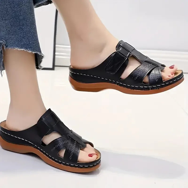 🔥Last Day 70% OFF -Women's Comfort Bowtie Slide Slip-On Sandals