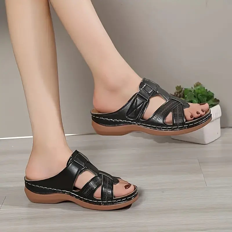 🔥Last Day 70% OFF -Women's Comfort Bowtie Slide Slip-On Sandals