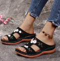 🔥Last Day Sale-[SAVE 50% OFF]-- Women's Orthopedic Flower Embroidered Wedges Sandals-BUY 2 FREE SHIPPING