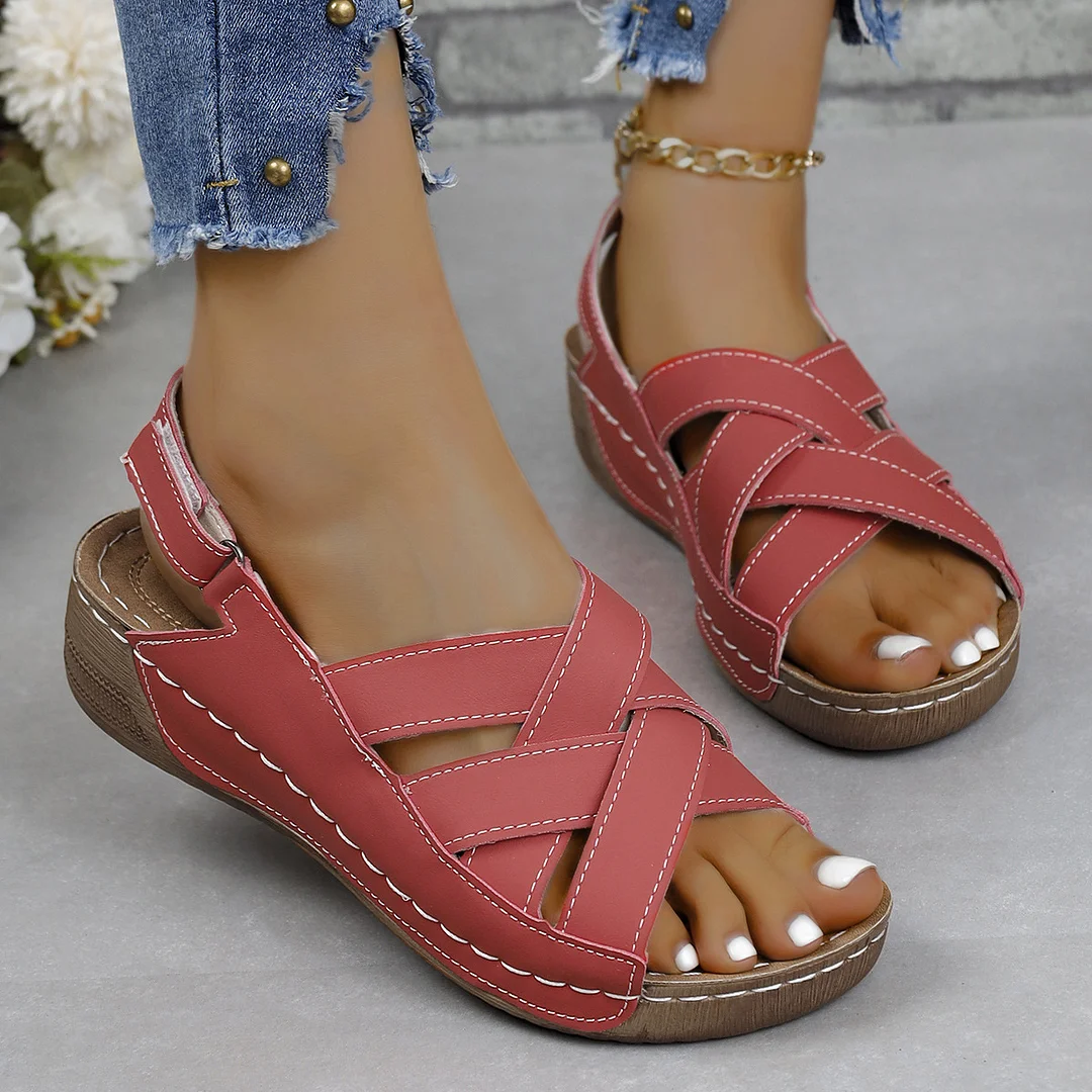 🔥Last Day 70% OFF -Women's Wedge Heeled Comfortable Casual Open Toe Sandals