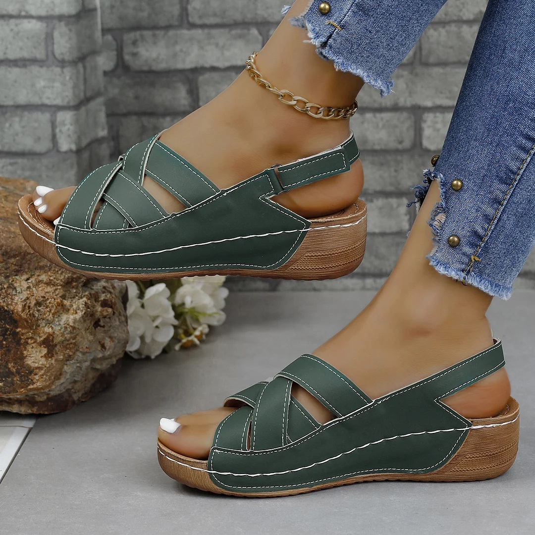 🔥Last Day 70% OFF -Women's Wedge Heeled Comfortable Casual Open Toe Sandals