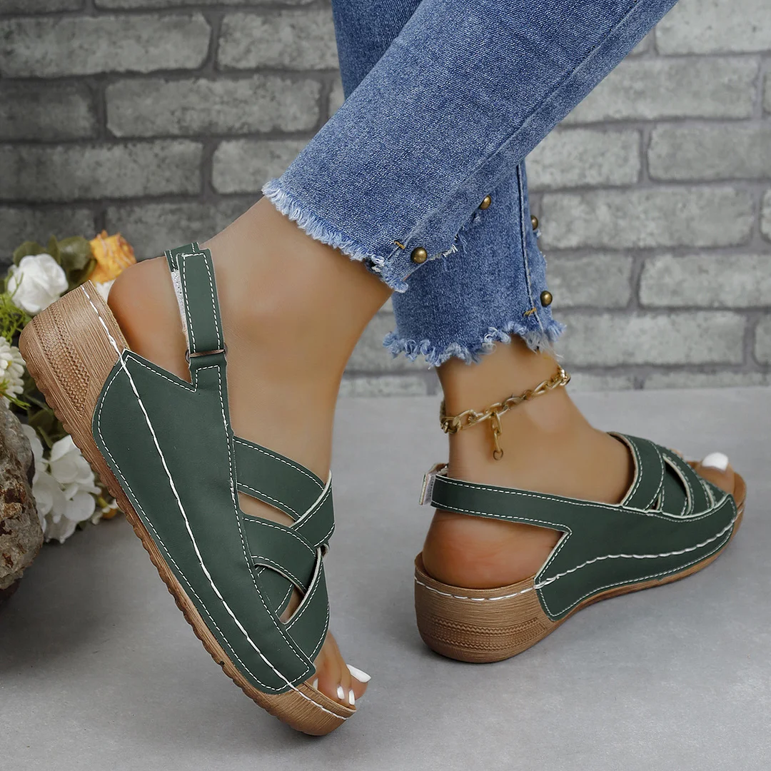 🔥Last Day 70% OFF -Women's Wedge Heeled Comfortable Casual Open Toe Sandals