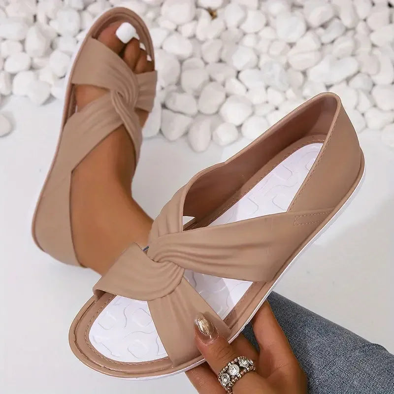 🔥Last Day 70% OFF -Women's Comfort Bowtie Slide Sandals