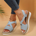 🔥Last Day 70% OFF -Women's Chunky Platform Classic Flat Bottom Slope Heel Sandals