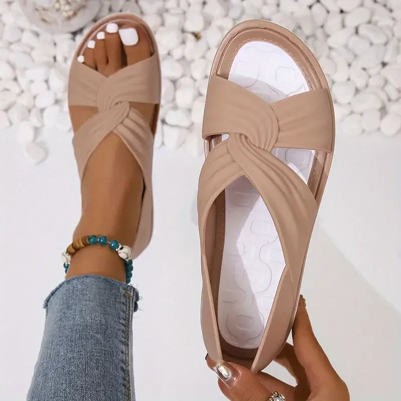 🔥Last Day 70% OFF -Women's Comfort Bowtie Slide Sandals