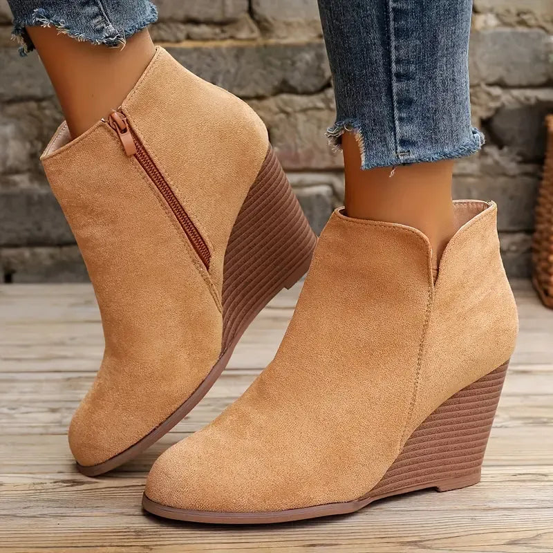 Ultrahigh Heel Womens Wedge Ankle Boots