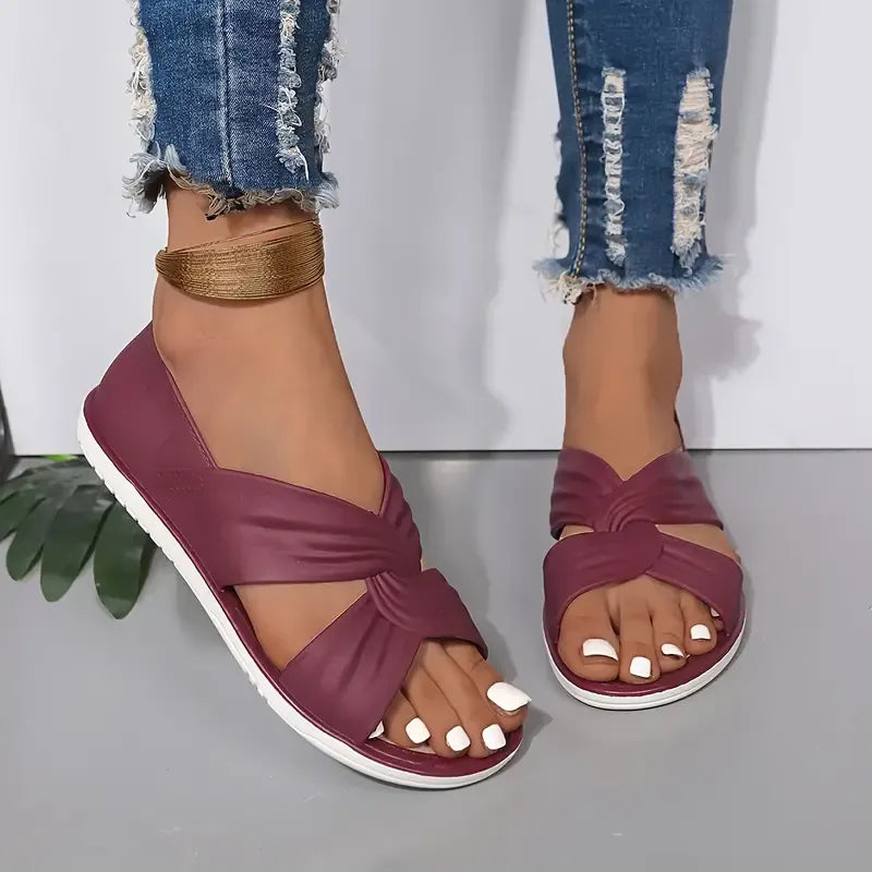 🔥Last Day 70% OFF -Women's Comfort Bowtie Slide Sandals