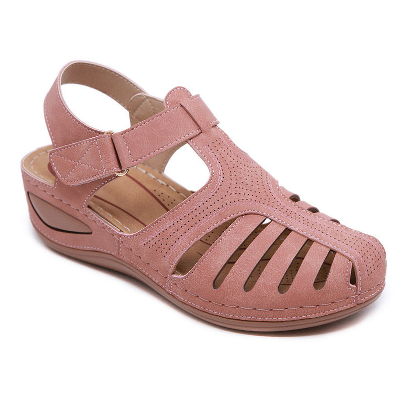 Airfleek Arch Support Wide Toe Box Closed Toe Sandals