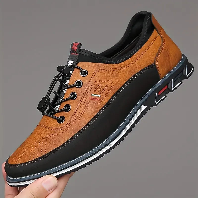 Men's Casual Shoes With Microfiber Leather Uppers
