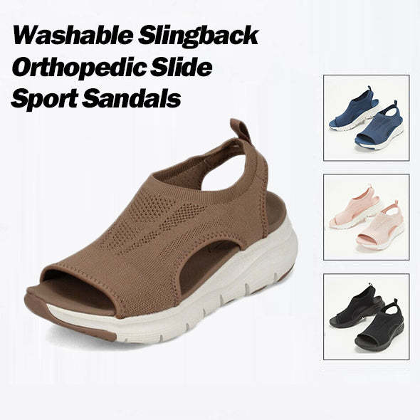 🔥Prime Day 60% OFF - Washable Slingback Orthopedic Slide Sport Sandals