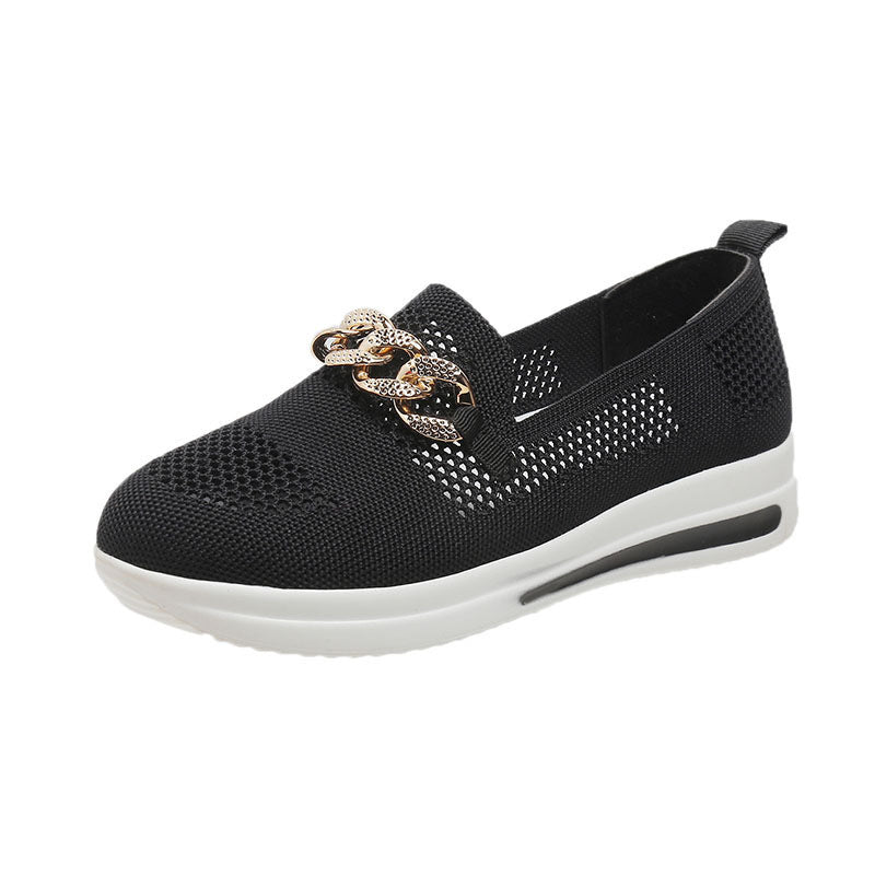 🔥Last Day 70% OFF -Women's Woven Breathable Casual Wedge Sneakers