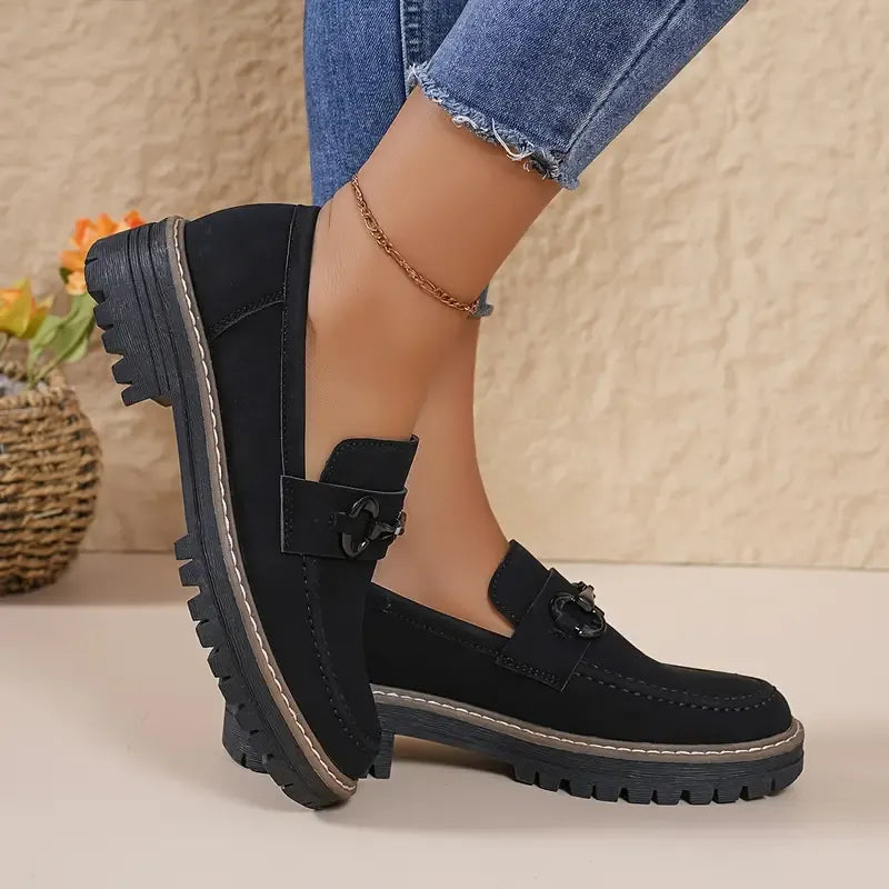 Stylish Comfort Loafers - Soft, Breathable, Round-Toe Design