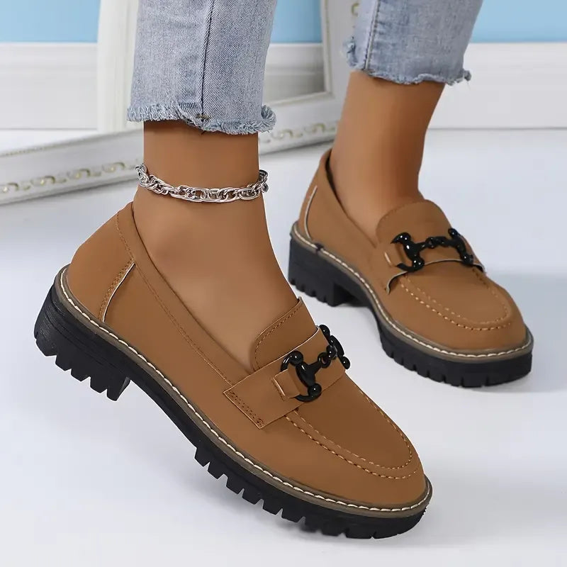 Stylish Comfort Loafers - Soft, Breathable, Round-Toe Design