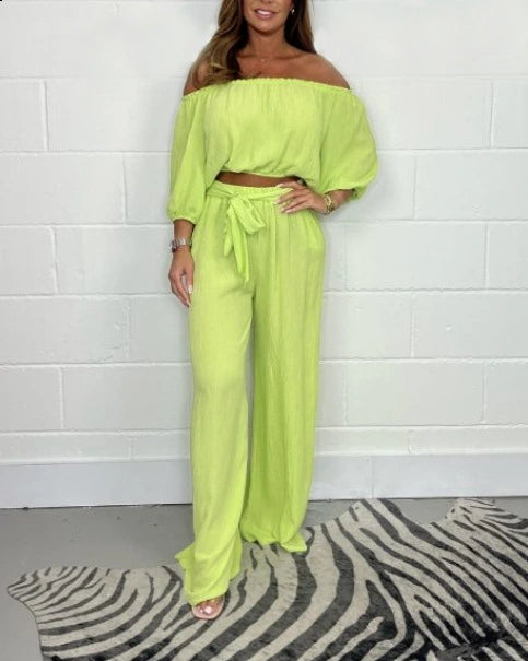 Casual One Shoulder Strappy Solid Color Suits