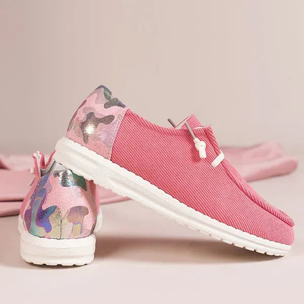 🔥Last Day 70% OFF - Women Lace Up Design Casual Corduroy Sneakers