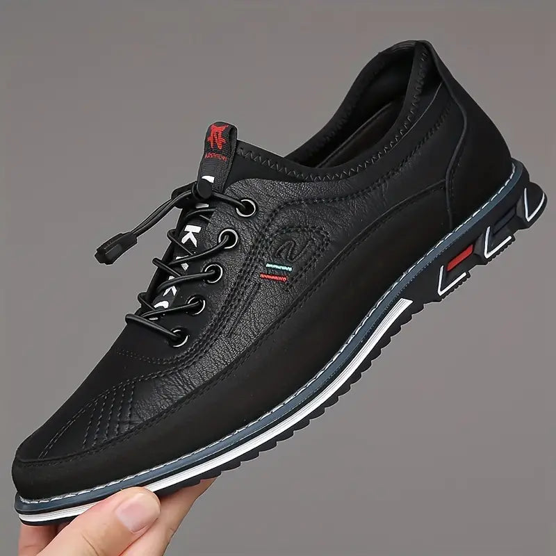 Men's Casual Shoes With Microfiber Leather Uppers
