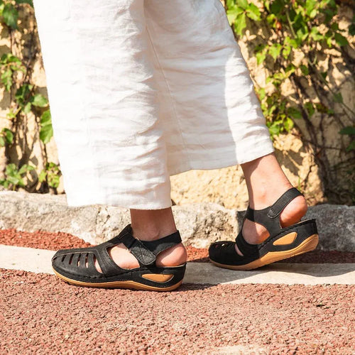 Airfleek Arch Support Wide Toe Box Closed Toe Sandals