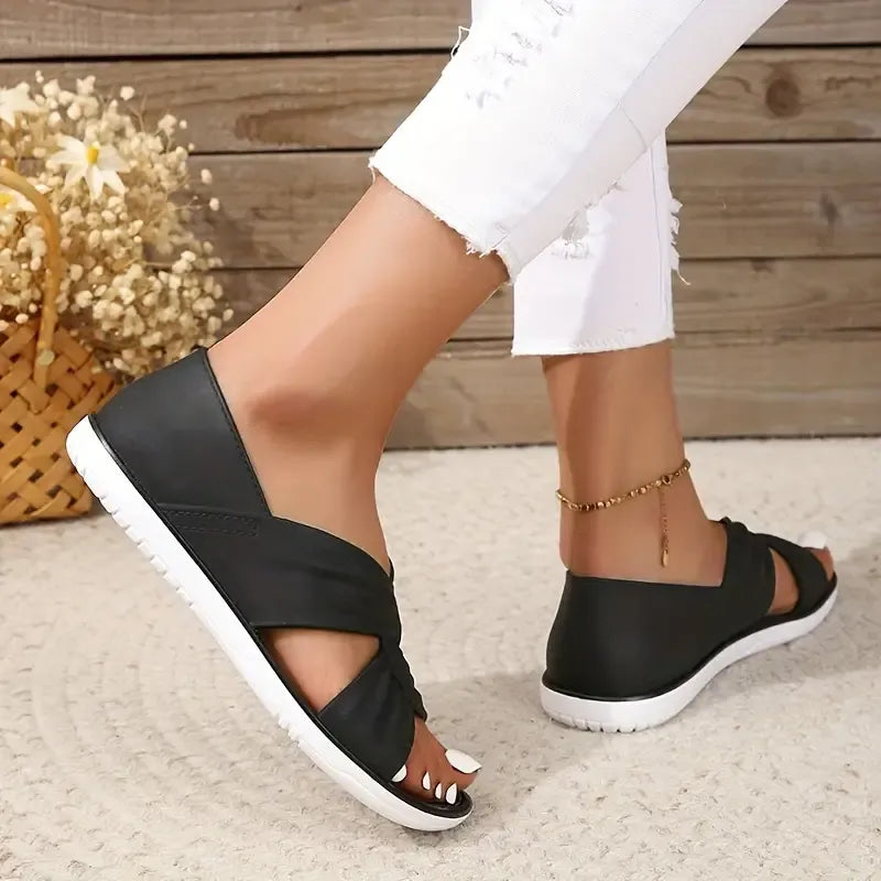 🔥Last Day 70% OFF -Women's Comfort Bowtie Slide Sandals