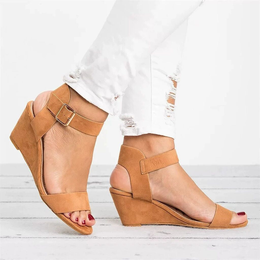 🔥Last Day 70% OFF -Women's Comfort Classic Wedge Bowtie Slide Sandals