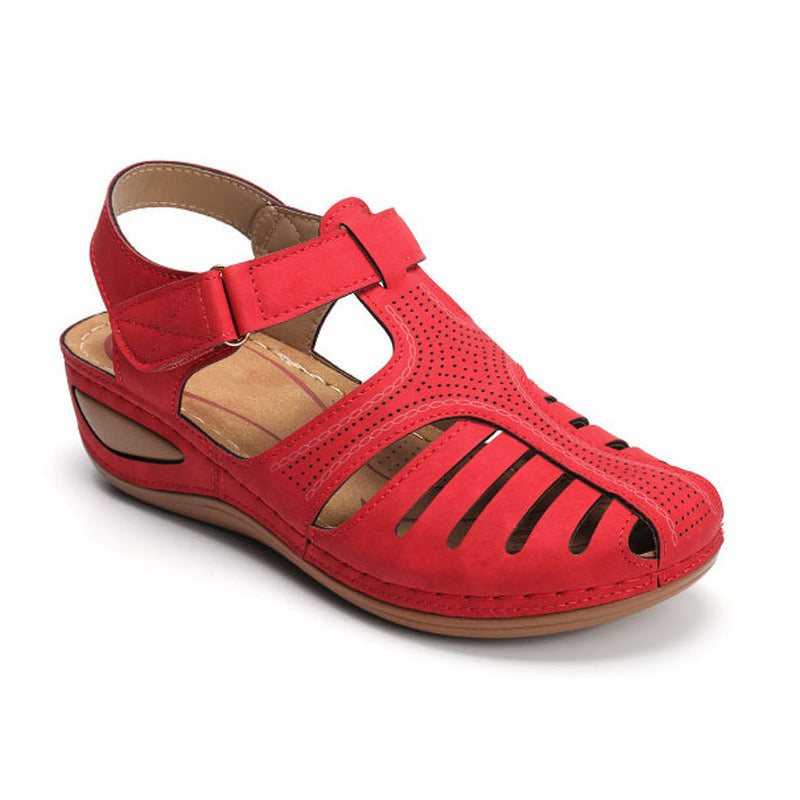 Airfleek Arch Support Wide Toe Box Closed Toe Sandals